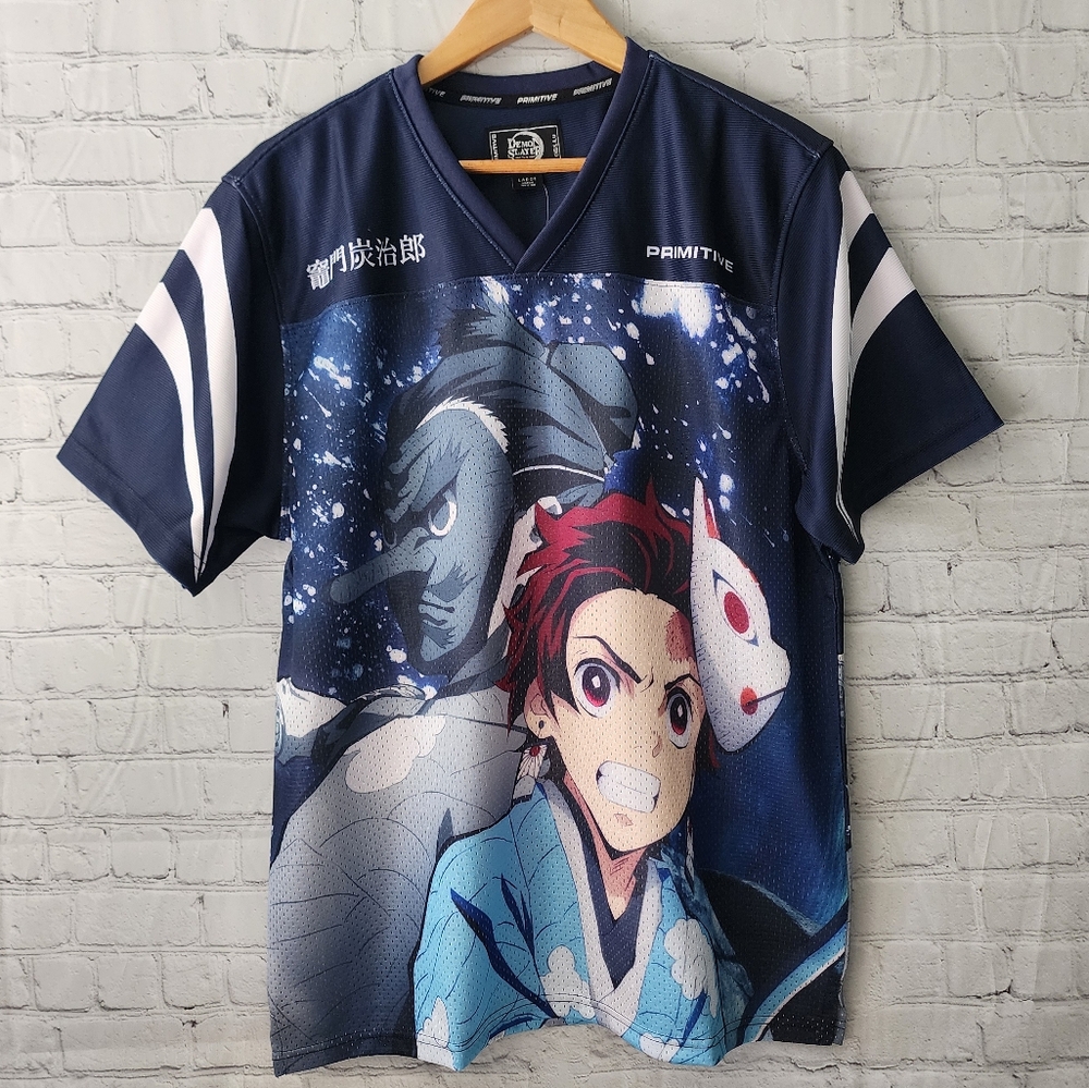 Primitive Demon Slayer Tanijro Kamando Mesh Jersey Shirt